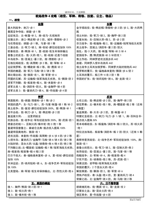 欧陆战争4新手入门详细攻略