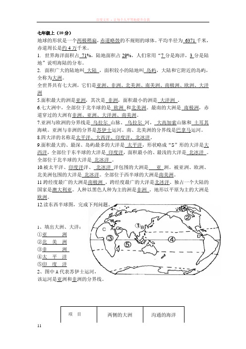 初中地理会考知识总结 (2)