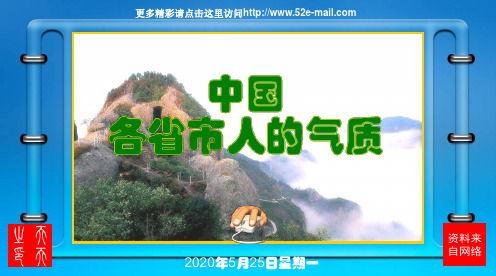 中国各省市人的气质