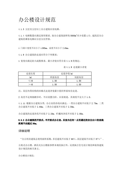办公楼规范.