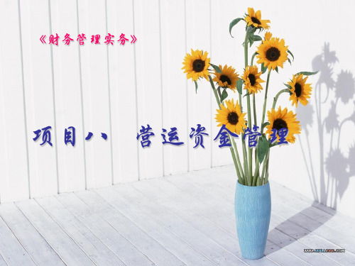 《财务管理实务》(第三版)课程资源-项目八  营运资金管理