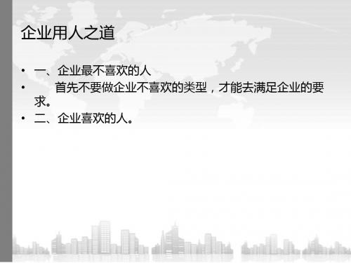 企业用人的标准 39页PPT文档
