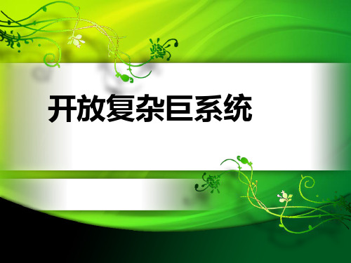 开放复杂巨系统.