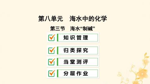 2018_2019学年九年级化学下册第八单元海水中的化学第三节海水“制碱”课件(新版)鲁教版