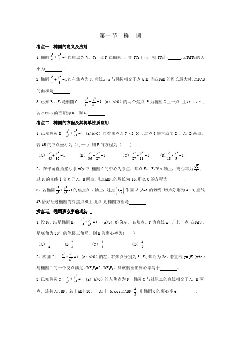 椭圆培优经典讲义-(学生版)