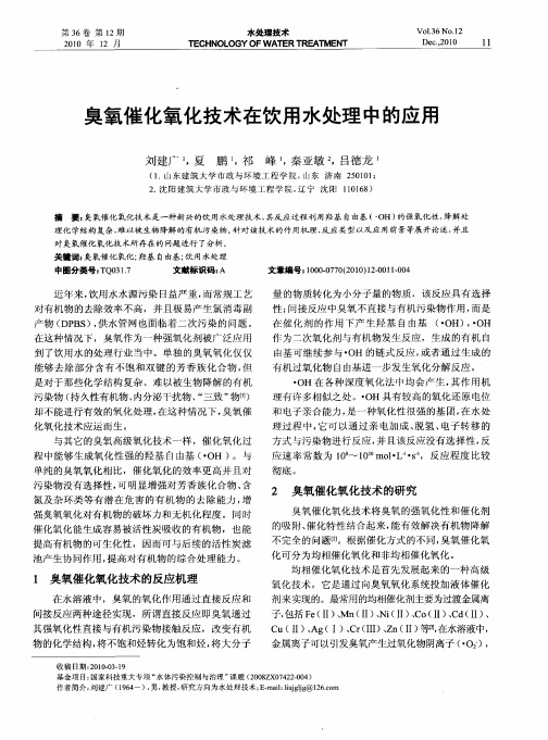 臭氧催化氧化技术在饮用水处理中的应用