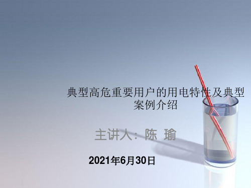 课件：典型高危重要用户的用电特性及典型案例介绍