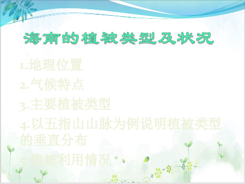 海南的植被类型课件PPT