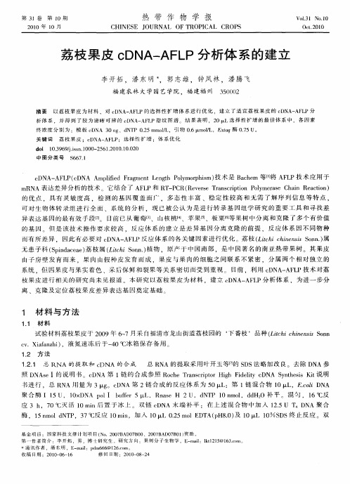 荔枝果皮cDNA-AFLP分析体系的建立