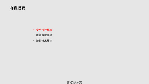 疫苗安全接种技术操作PPT课件