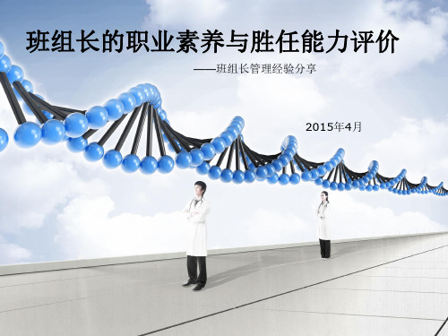 班组长的职业素养与胜任能力评价概述