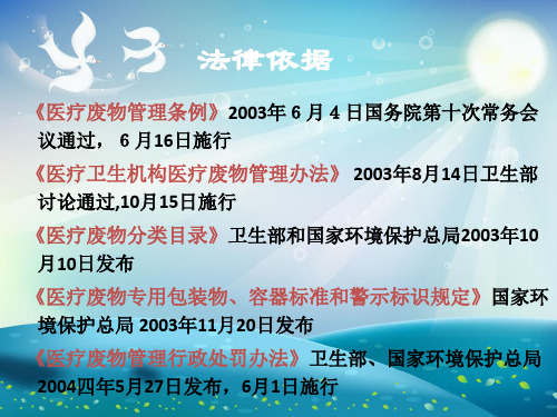医疗废物管理知识培训课件