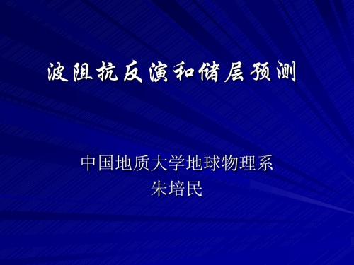 地质物探-反演和储层预测