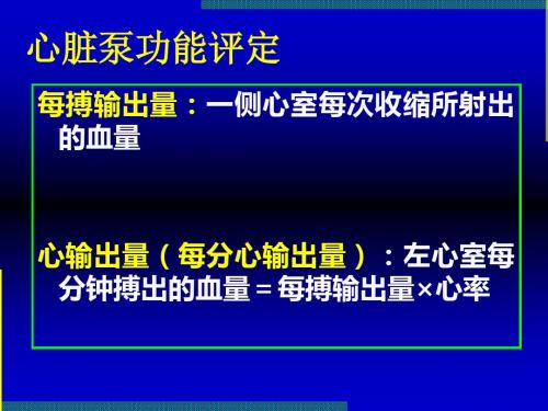 心脏泵功能评定 PPT课件