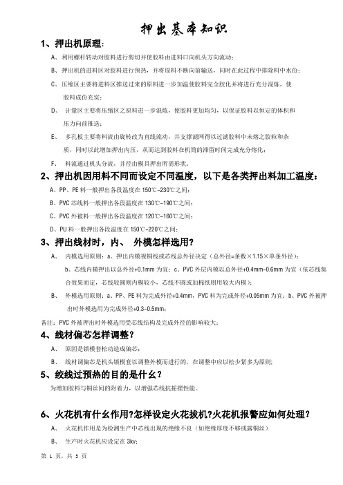 电线押出教育