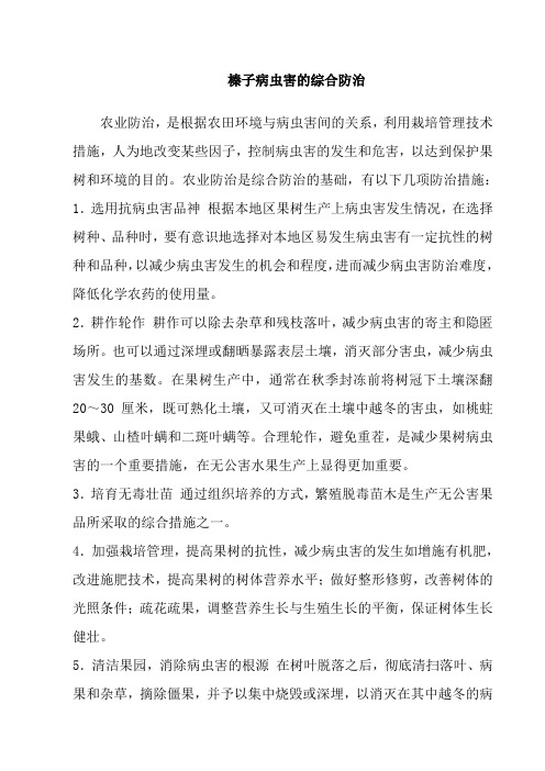 大果榛子病虫害防治技术