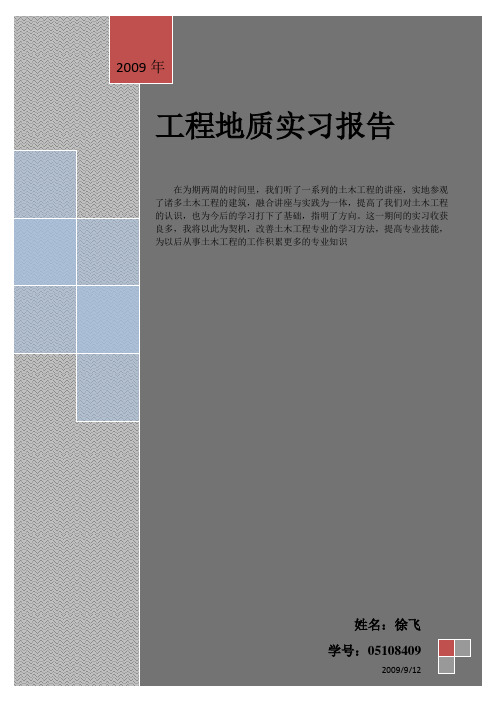 徐飞附件·工程地质实习报告
