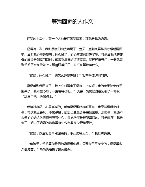等我回家的人作文