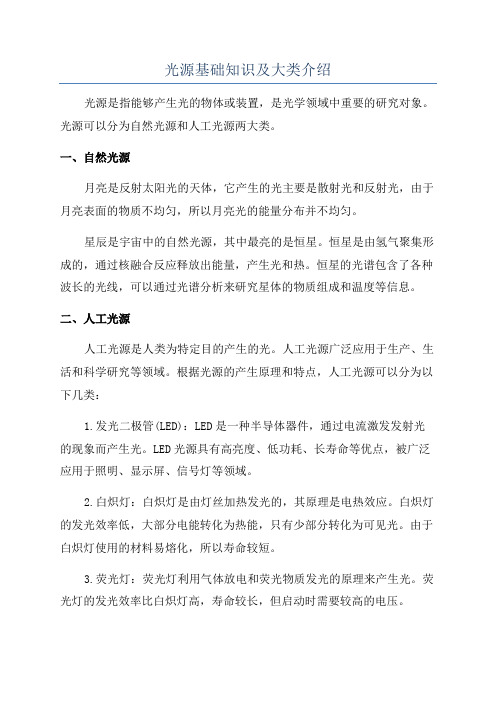 光源基础知识及大类介绍