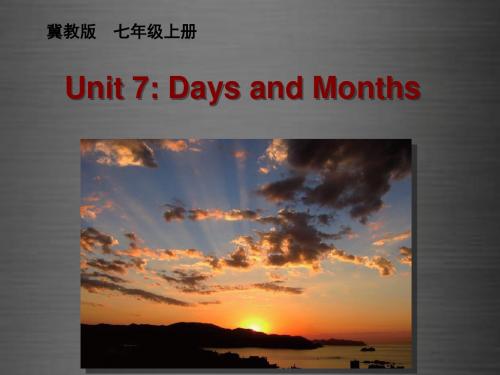 七年级英语上册 Unit 7 Lesson 37 Seasons and Weather课件 (新版)冀教版