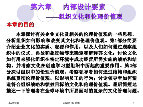 组织文化及组织伦理观
