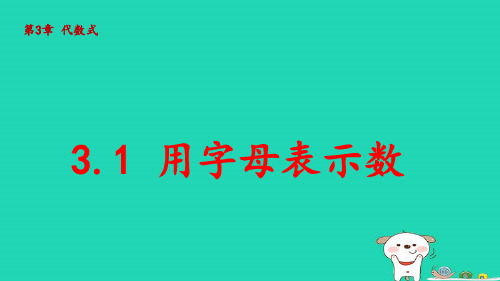 七年级数学上册第3章代数式：用字母表示数pptx课件青岛版