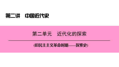 中考历史总复习第二讲中国近代史第二单元近代化的探索课件