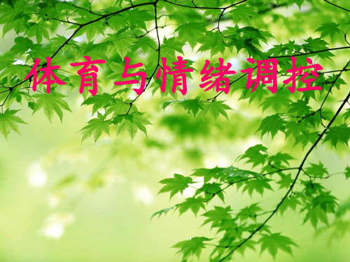 人教版高中体育与健康《体育与情绪的调控》教学课件