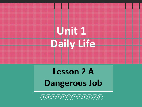 七年级下册英语课件-Unit 1 Lesson 2 A Danderous Job 课件2 北师大版