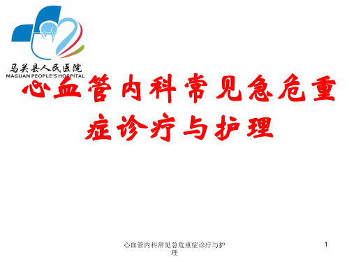 心血管内科常见急危重症诊疗与护理ppt课件