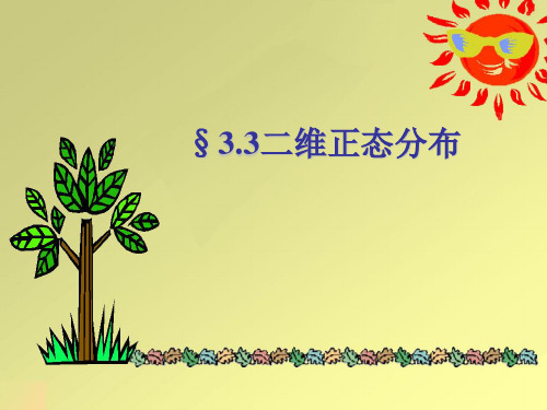 第3章  随机向量3-3二维正态分布
