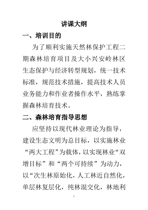 讲课大纲
