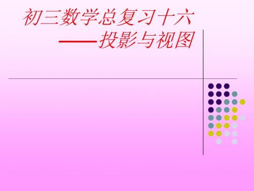 【数学课件】九年级数学投影与视图总复习
