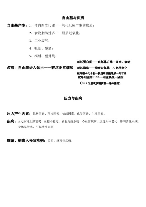 自由基与疾病
