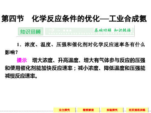 第四节 化学反应条件的优化——工业合成氨