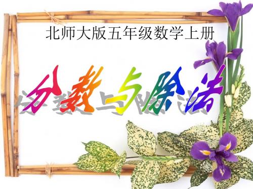 新北师大版五年级数学上册《分数与除法》(公开课及习题)
