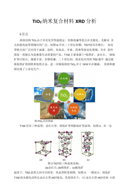 TiO2半导体纳米复合材料XRD分析