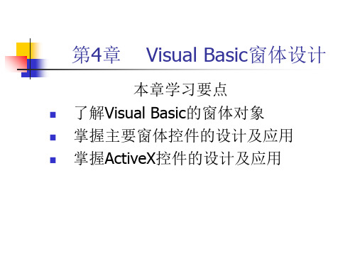 Visual Basic计算机窗体程序设计(ppt 119页)