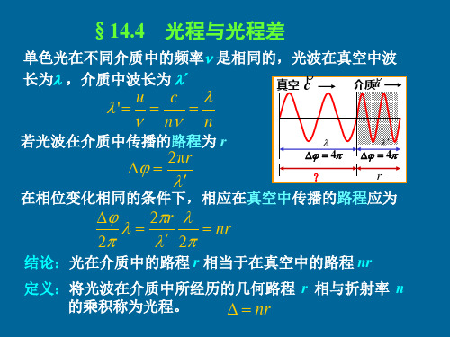 20光程 光程差 薄膜干涉 劈尖干涉