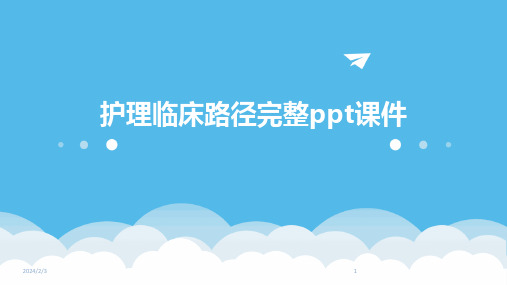 2024年度护理临床路径完整ppt课件