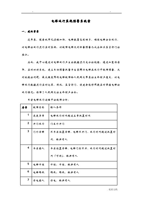 电梯运行预警监视系统设计方案与对策