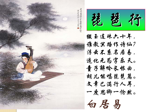 语文：第三专题《琵琶行(并序)》课件(3)(苏教版必修4)