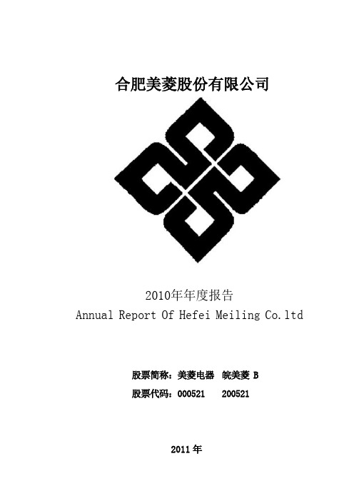 美菱股份有限公司财务报表分析2