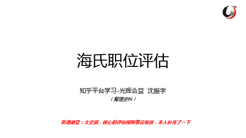 海氏职位评估