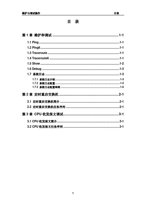 神州数码DCRS-5960_维护与调试操作.word.