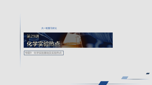 2020版高考化学(苏教版)大一轮复习讲义课件 专题9 第29讲 化学实验热点
