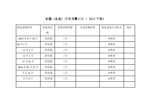 水检测记录