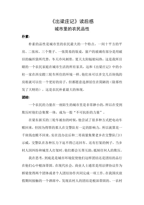出梁庄记读后感