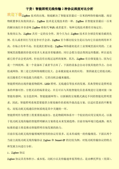 干货!智能照明无线传输2种协议深度对比分析