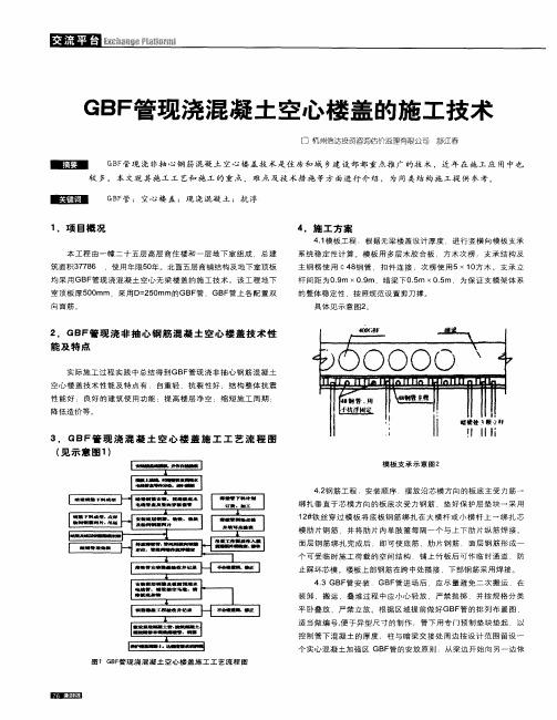 GBF管现浇混凝土空心楼盖的施工技术